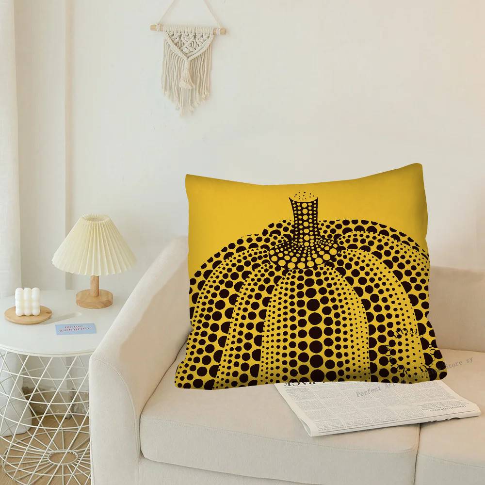 1Pc Y-Yayoi Art K-Kusama Pillow Case Fashion Square Pillowcase Bedroom Sofa Room Ins Decoration Leisure