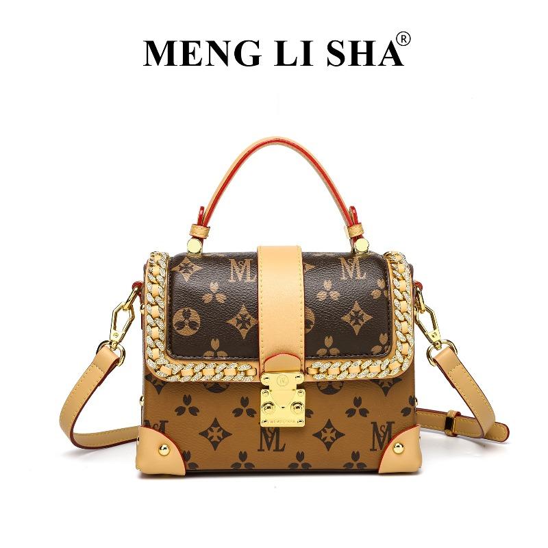 New retro commuter versatile shoulder messenger box bag personalized simple portable box bag