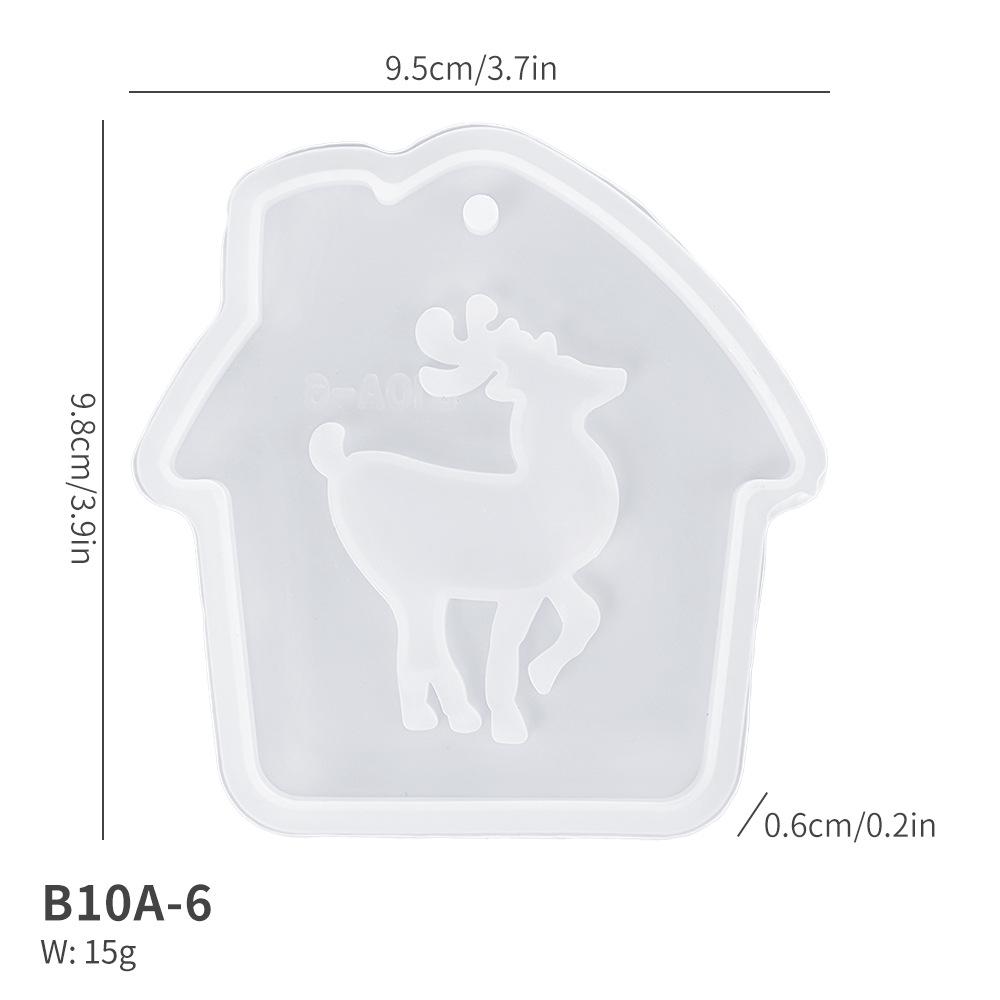 Cross-Border Reindeer & Cat Paw Christmas Pendant Silicone Mold