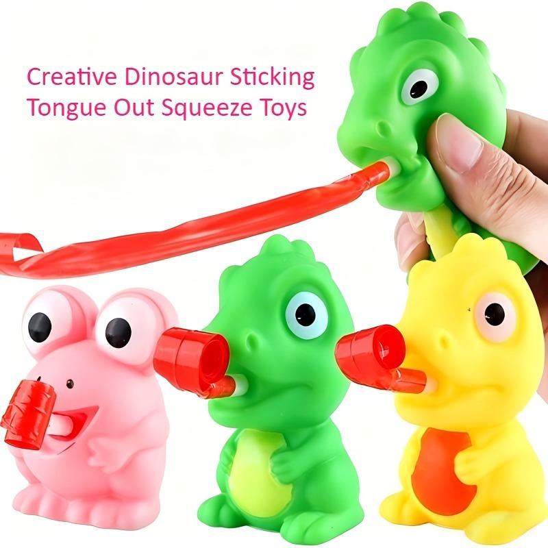 Activating Toys Creative Dinosaur Sticking Tongue Out Squeeze Toys Kawaii Frog Venting Relieve Stress Relief Toy Christmas Gifts For Friend Gift