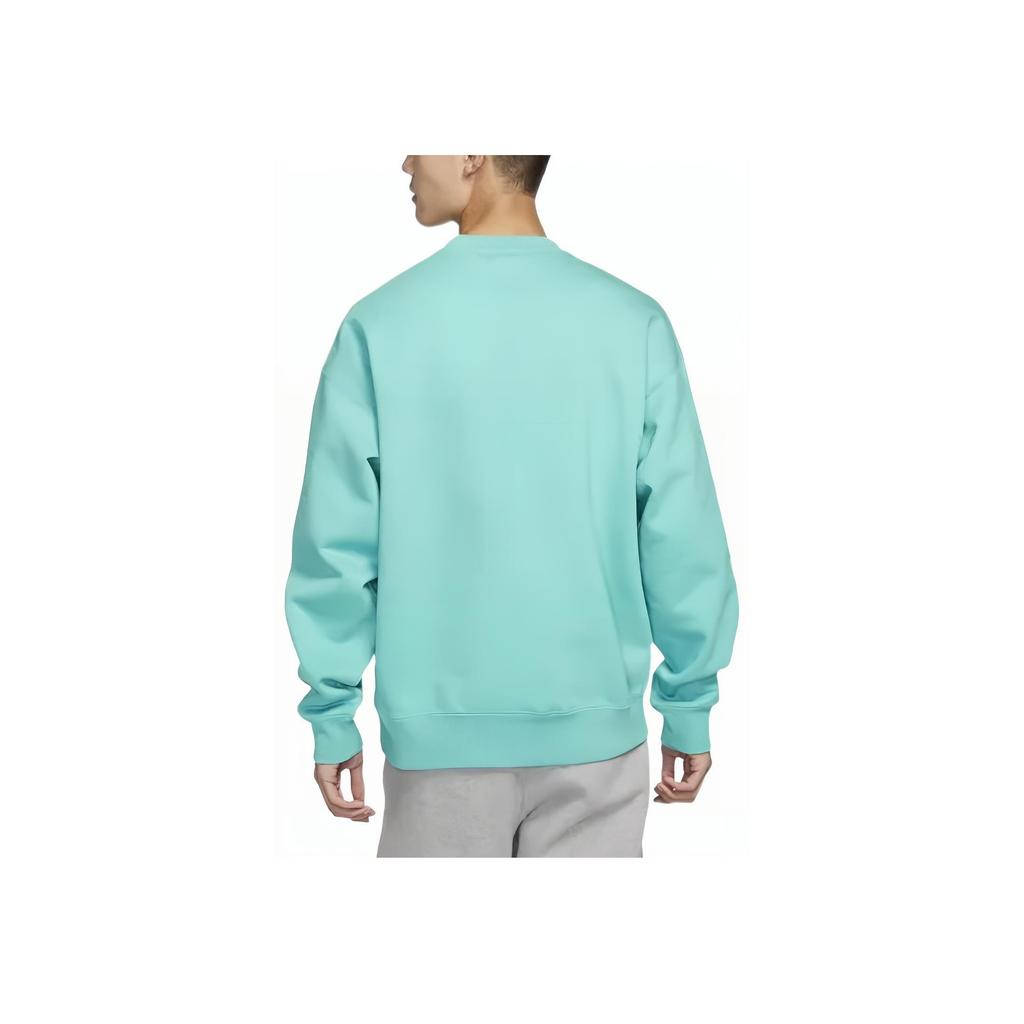Nike Lab Embroidered Logo Fleece Pullover Sweatshirt Men Tops Teal DA0318-393