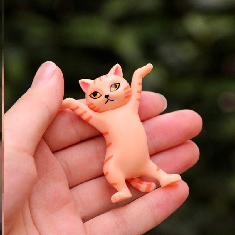 11 Models Dancing Cat Figure Decoration Animation Cat Model Fashion Toy Enchanting Cat Capsule Toy Doll Cake Decoration