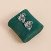 Allergy Resistant Zinc Alloy Geometric Triangle Glass Ear Studs with Ultra Light 10g Weight Designed for Sensitive Skin Daily Comfort