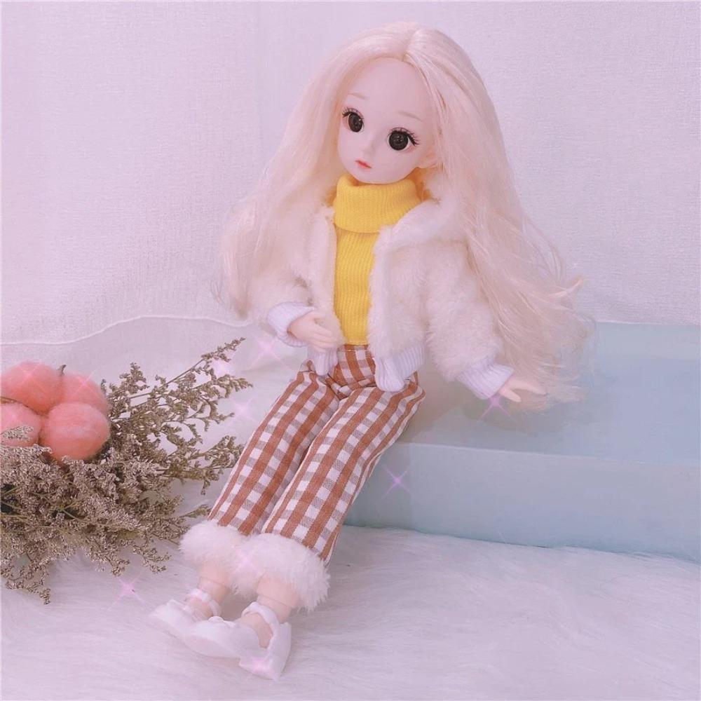 30cm Girls Dress Up Doll 1/6 Movable 20 Joints Cute Sweet Face Festival Birthday Gift BJD Princess Doll Toy with Clothes Shoes