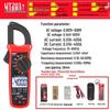 Uni-T UT201+ High-Precision Digital Clamp Multimeter: Electrician's AC/DC Ammeter with Digital Display.