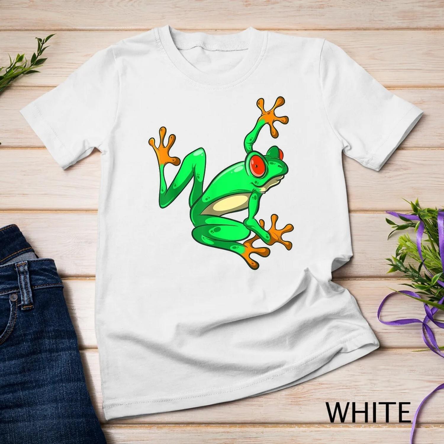Cute Tree Frog T Shirt for Kids and Adults XXXXXL белый