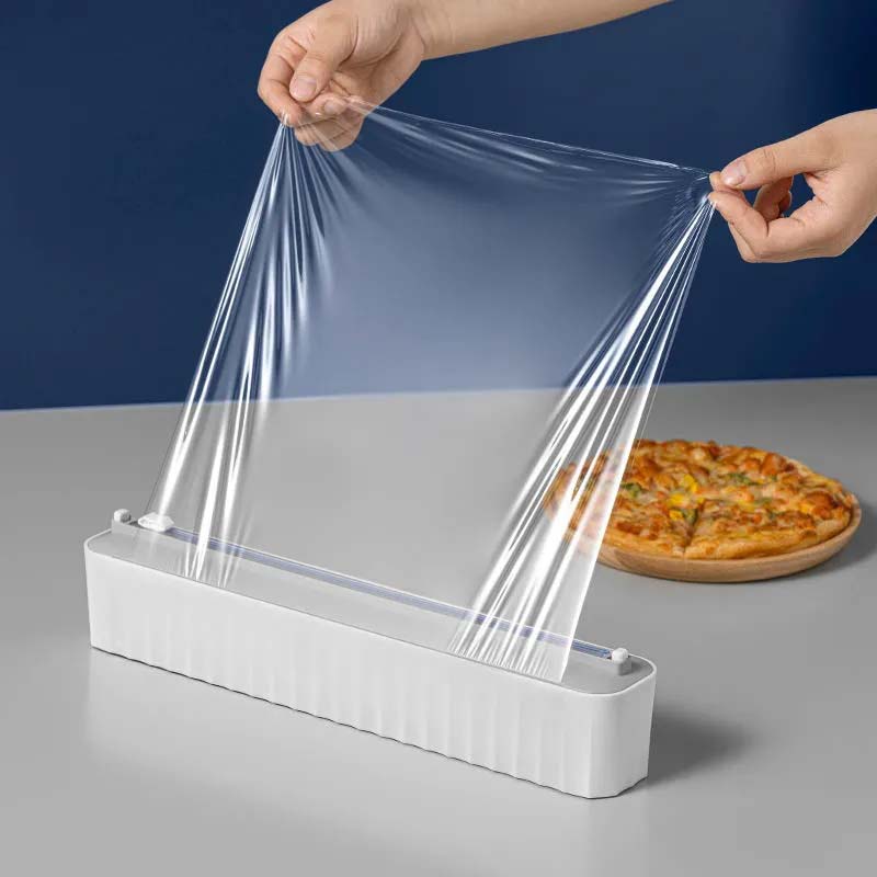 Plastic Food Wrap Cutter Slide Knife Multifunctional Magnetic Suction Wall-mounted Cutting Box Disposable Cling Film Dispenser Kitchen Foil Cutter