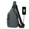 Men Bag Fashion New Solid Color Men Chest Bag Outdoor Casual Fashion One Shoulder Crossbody Bag USB Charging Shoulder Bags