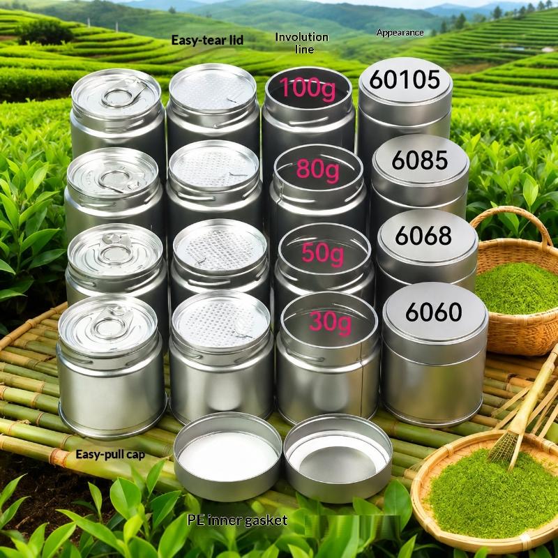 Tragbarer versiegelter Teekrug 1 Stück Dickblech Mini Matcha Pulverbehälter Staubdichter Gewürzaufbewahrungstopf für Zuhause Outdoor