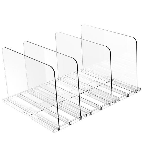 1/2Pcs Purse Organizer Easy Assembly Adjustable Transparent Design Plastic Clutch Dividers Handbag