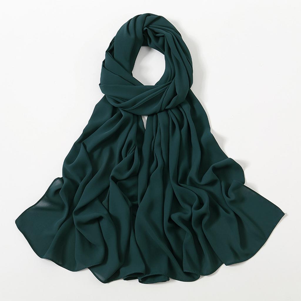 Women's Solid Color Long Scarf Versatile Headscarf Scarf