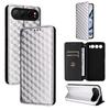 Cubic Grid Texture Flip Leather Phone Case