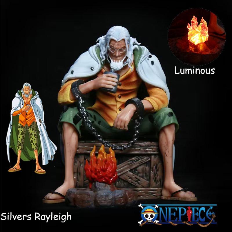 15cm High One Piece Dark King Rayleigh Sitting Pose Pvc Anime Figure Handicraft Wholesale