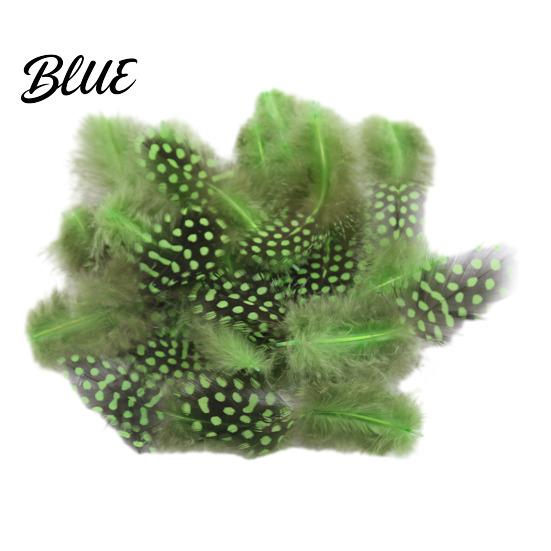 Feather Decorations for Colors 4.5-10cm Natural Chicken Guineahen Feathers Crafts 50Pcs Tail Bright Colored DIY