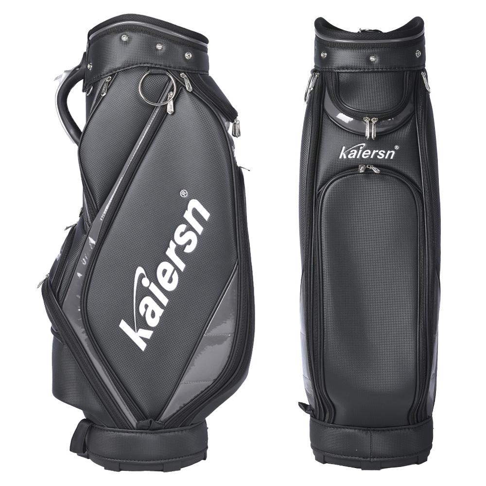 Kaiersn Golf Bags PU Waterproof Large Capacity Standard Bag Hold 15 Golf Clubs