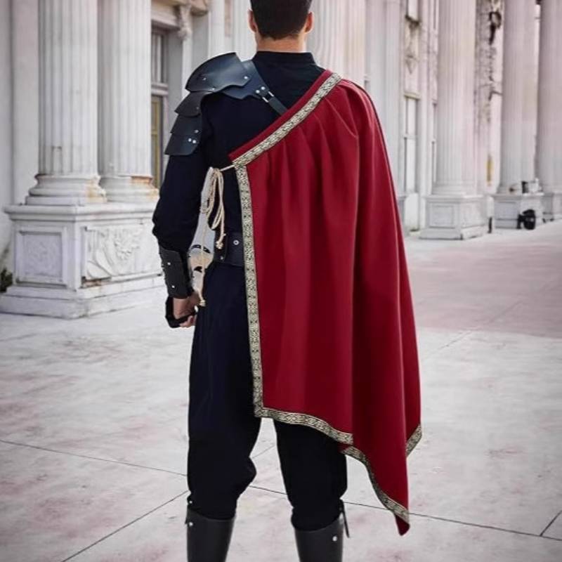 Medieval Renaissance Cloak For Cosplay And Themed Parties Made Of Polyester With Embroidered Detailing For Adults