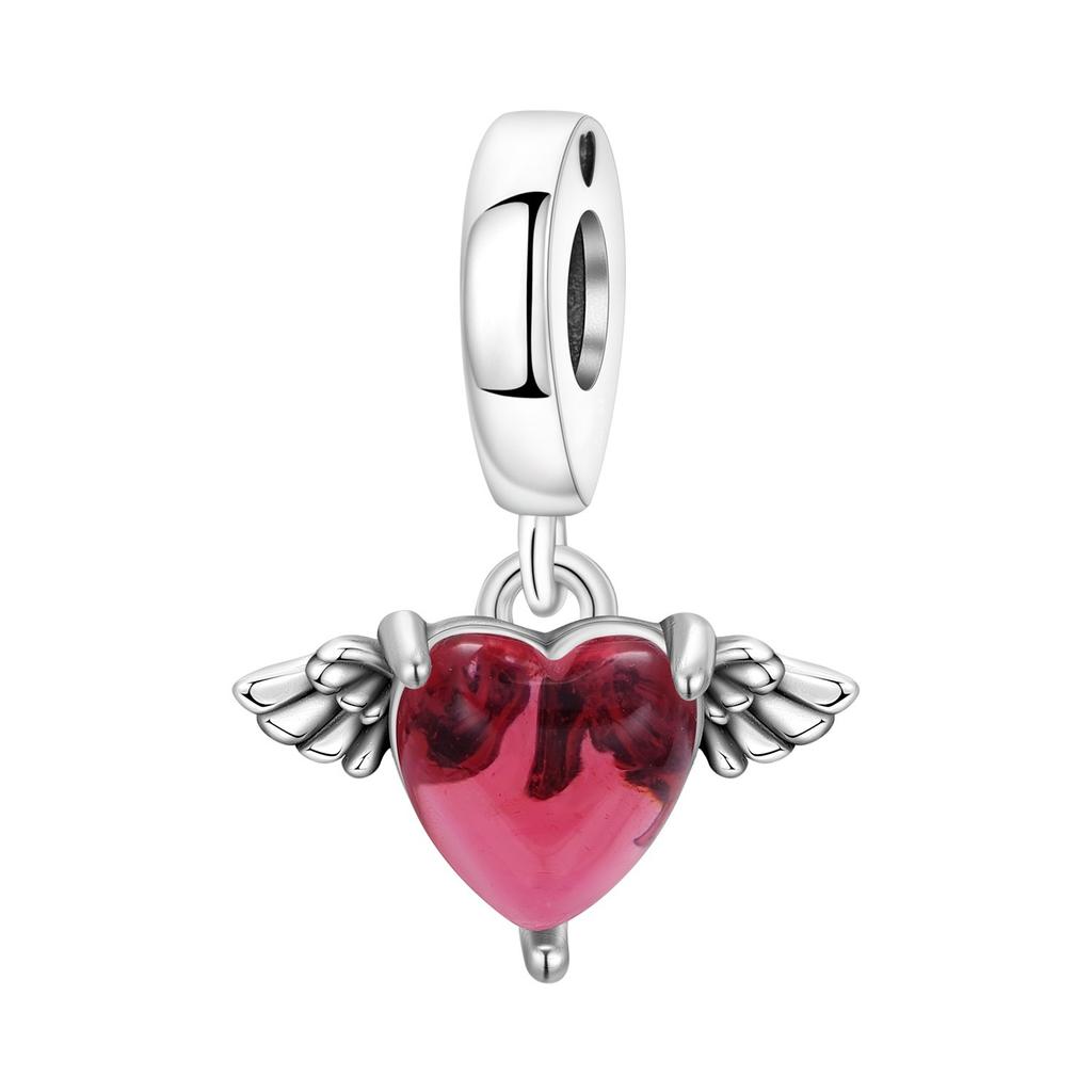 Heart Charm Beads for DIY Bracelet Valentine's Day Mother's Day Jewelry Making