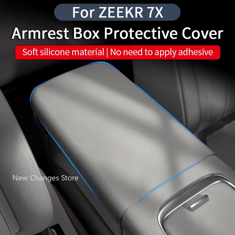 Für Zeekr 7X Modelljahr 2025 Auto Mittelkonsole Armlehnenbox Schutzabdeckung Silikon Zerstörungsfrei All-Inclusive Kratzfestes Pad