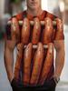 Tropischer Gorilla Wassermelone Grafik Herren T-Shirts Lustiger Tierprint Streetwear Oversized Lässig Sommer T-Shirt Mode Oberteil Kleidung