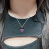 Cartoon Pizza Pendant Necklace for Women Girls, Magnetic Pendant Necklace