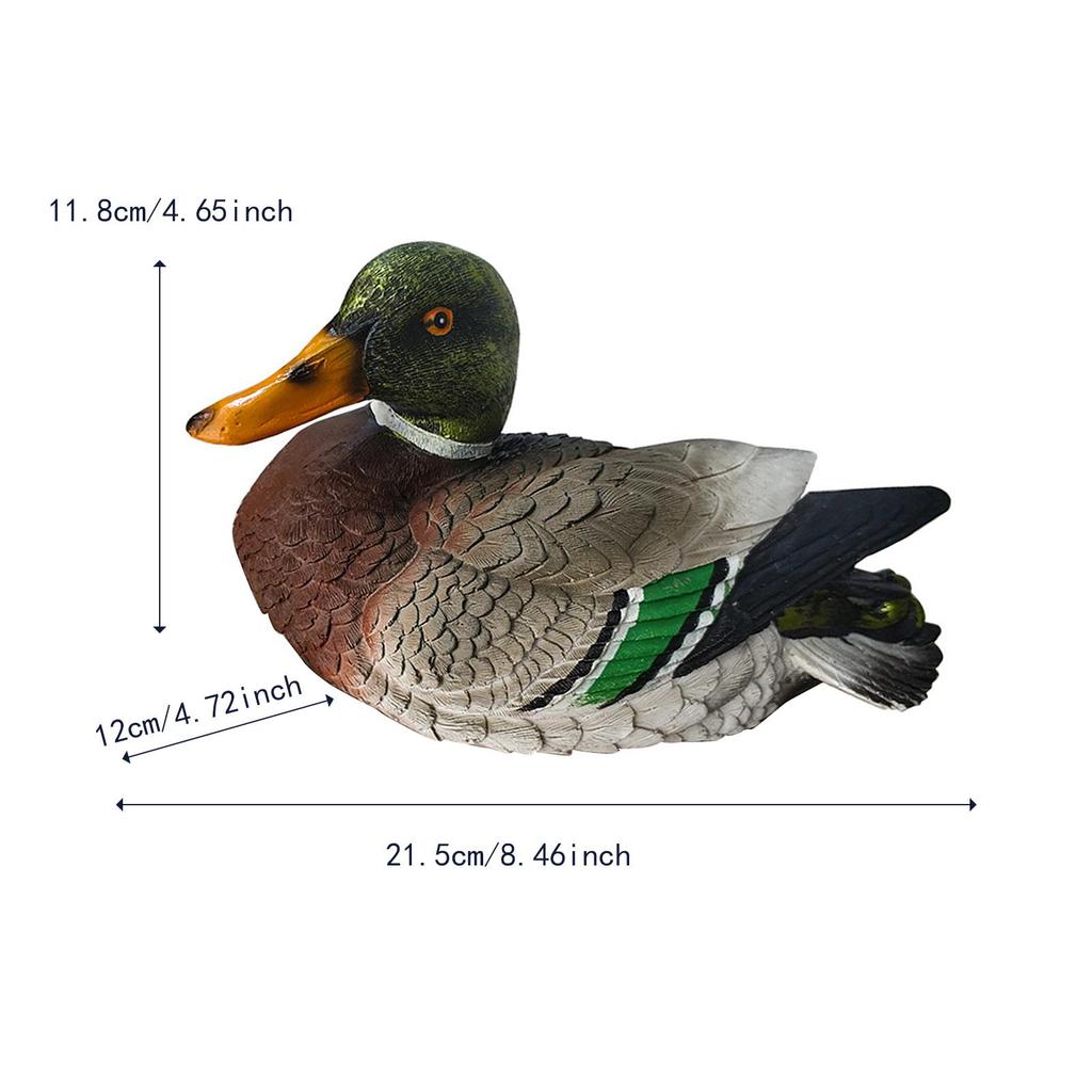 Floating Duck Pond Decor Centerpiece Craft Garden Decoration Collectible Resin Figurine for Lawn Patio Balcony Porch Outside