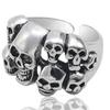 Skull, Ghost Head Ring, Punk Style Retro Skull Ring Opening Adjustable European and American Cross-border Old Ring