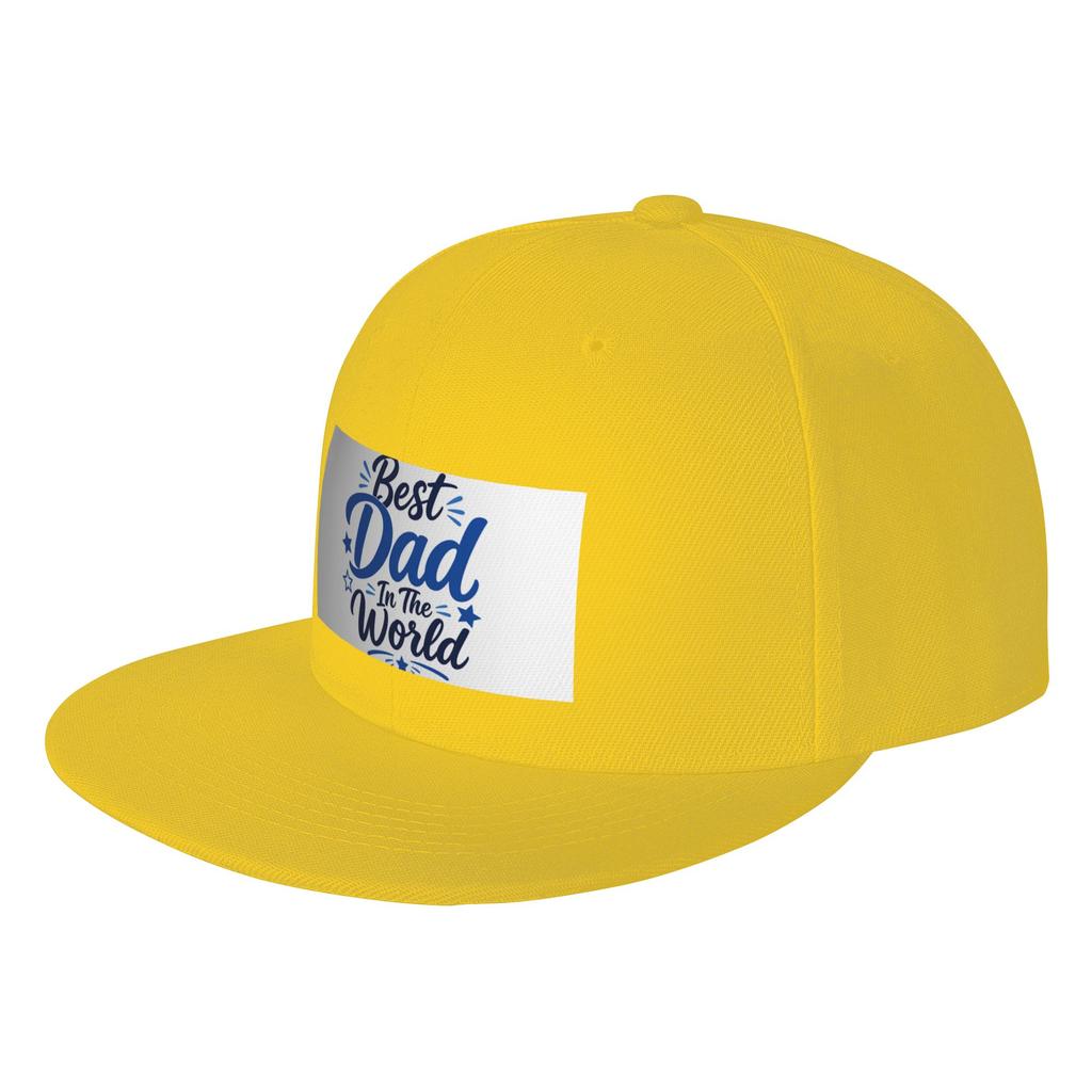 Fashion Best Dad In The World Flat Brim Sun Hat Campus Cap Womens