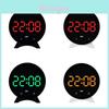 Orologio da Parete Digitale in Materiale PVC con Schermo LED Luminoso e Adattatore di Alimentazione per Camera da Letto