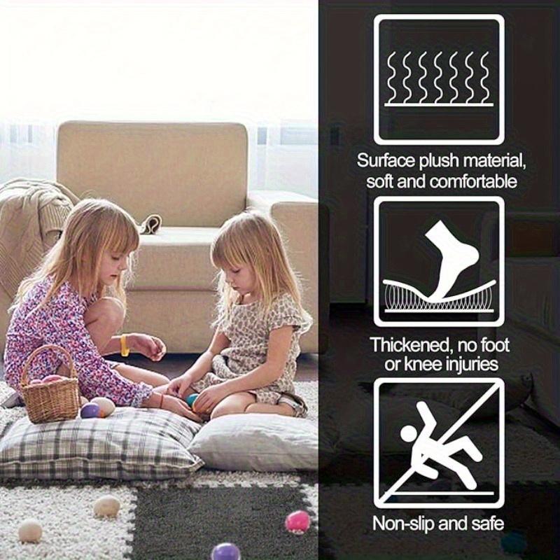 20/24 Stück Ineinandergreifende EVA-Schaumstoff-Teppichfliesen - Weicher Plüsch Geeignet für Kinderzimmer, Spielzimmer, Schlafzimmer - Rutschfest Maschine