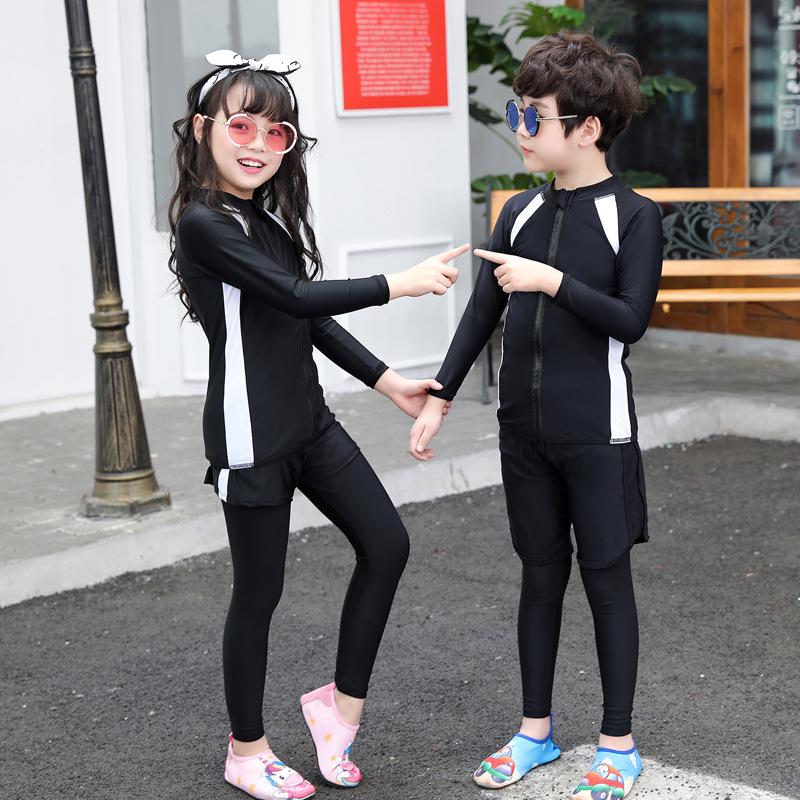 Family Wetsuit Set: Quick-Dry, Long Sleeve, Sun-Protective Swimwear for Surfing, Snorkeling, Diving - Men, Women, Children