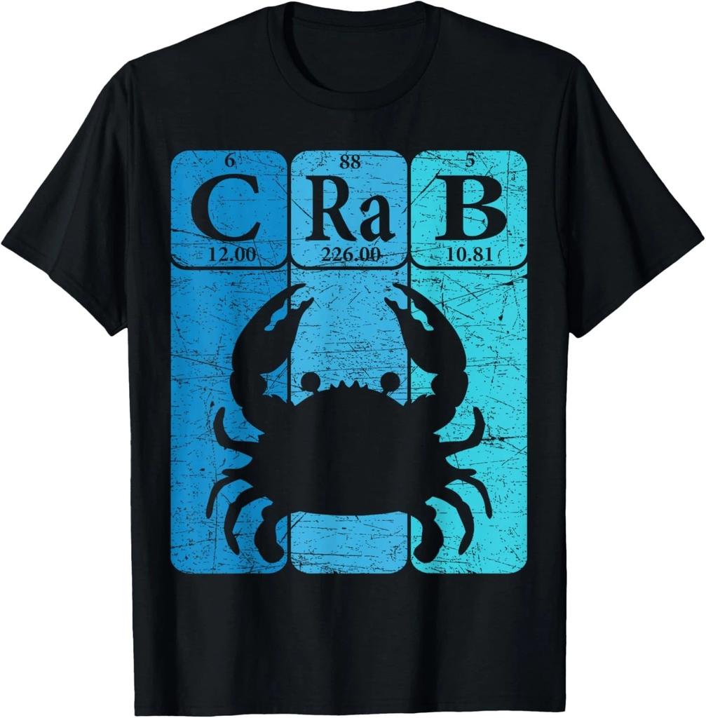 Crab Periodic Table Elements Seafood Crabbing Retro Crabber Gift Unisex T-Shirt