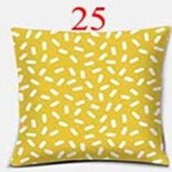 Bright Yellow Simple Geometric Series Pillow Gift Home Office Decoration  Bedroom Sofa Car Cushion Cover