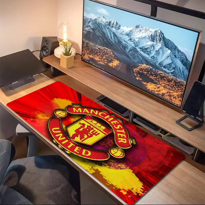 Man Utd2 Print Cushion Non-slip Laptop Tablet Big Mousepad XXL Mat Mini PC Playmat With Lock Edge