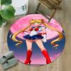 1pc Sailor Moon  Carpet, Round Rug, Comfortable, Suitable for Entryways, Living Rooms, Office, And Bedrooms, Christmas Decoration