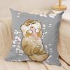 Fashion MMofusand Cat Cushion Cover Soft Plush Throw Pillow Cover DoubleSided Decorative Cushion Case Sofa Bedroom Home Decor