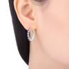 Orstarry S925 Silver Earring Versatile Purple Blue Green Zircon Earrings Gold Plated Earrings Women Birthday Gifts