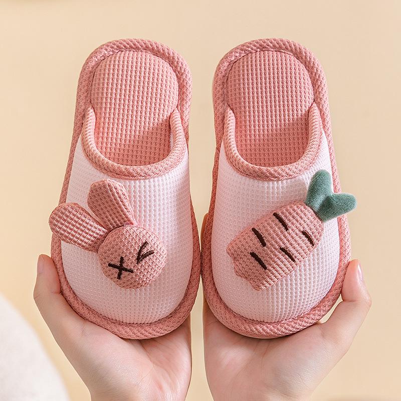 Children's Cotton Slippers Autumn and Winter Cute Indoor Non-slip Girls Boys Warm Parent-child Cotton Slippers