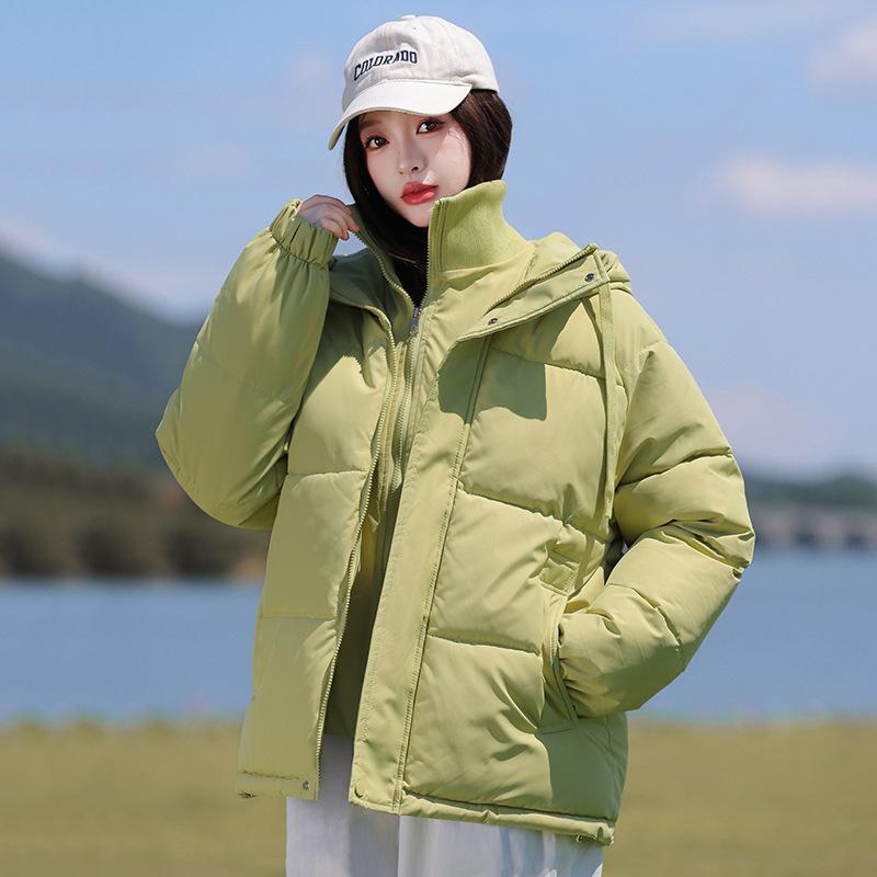 Fake Two-piece Stand Collar Hooded Warm Cotton Coat Winter Jacket