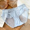 Women's Panties Transparent Mesh Lace Panties Ruffle Edge Thin Bow Ribbon Sweety Underwear Sexy Female Lingerie Plus Size