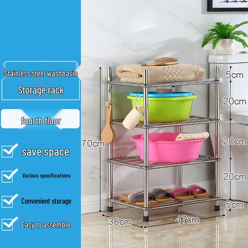 FATTBAO Edelstahl Mehrschichtiges Bodenregal