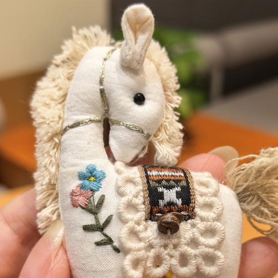 Breloc Pandantiv Geantă Bumbac In Cârlig Cal Farmec Vintage Rucsac Școlar Inel Chei Accesorii Geantă Portabile