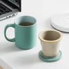 Ceramic personal office tea separation cup household commercial real estate opening simple accompanying small gifts