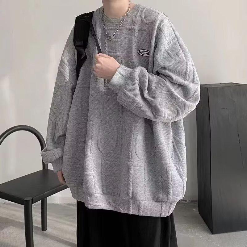

Men s Spring/Autumn Korean Style Trendy High Street Loose Hoodie Jacket XL сірий колір