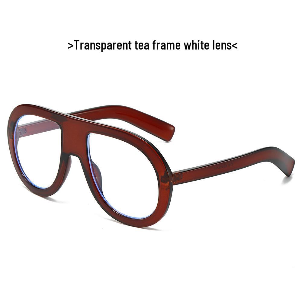 New Women's Large Frame European American Sunglasses - Trendy Goggle Style Fashion with High-End Feel