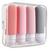 Travel-Friendly Refillable Silicone Lotion Bottle with Vertical Stripe Texture