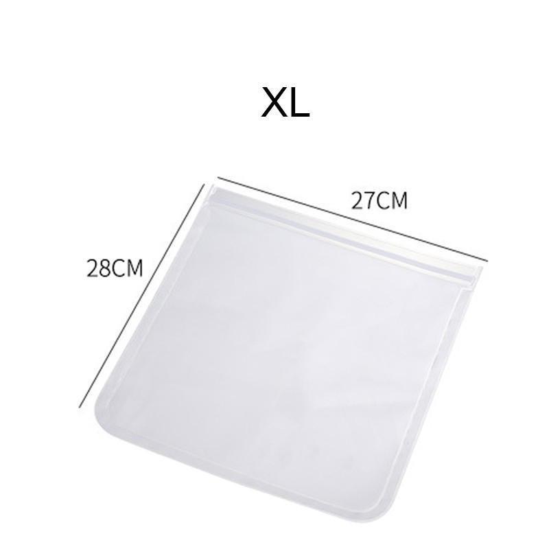 5pcs Food Storage Bag, Washable Reusable Stand-up Zipper Bag, Fruit and Vegetable Sealing Bag, Kithchen Food Fresh Bag Suitable for Lunch