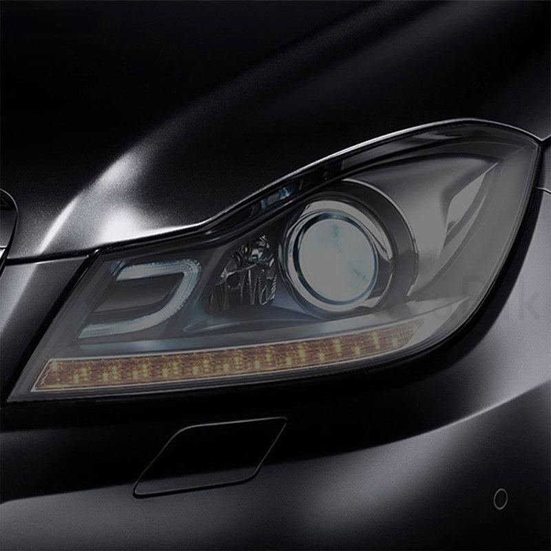 PPF Car Headlight Protective Film Transparent Black TPU Sticker for Mercedes Benz C Class W204 C63 AMG 2011-2014 Accessories