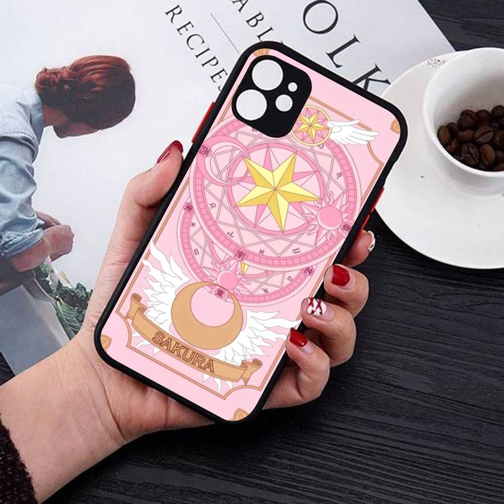 Cartoon CardCaptor Sakura Phone Case For IPhone 14 11 12 13 Mini Pro Max 8 7 Plus X XR XS MAX Translucent Matte Cover