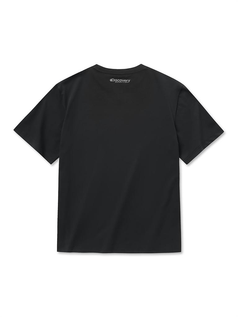 DISCOVERY EXPEDITION Freshvent Small Logo Semi-Oversized Short Sleeve T-Shirt (Black)