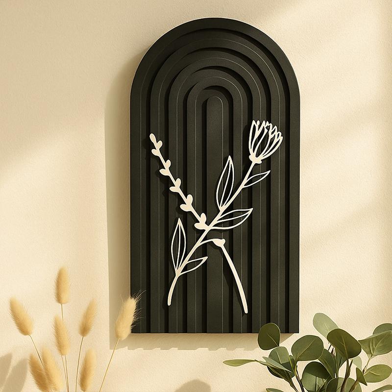1PC Hollow Flower Pattern Ornaments Bohemia Living Room Pendants Creative Wood Unique Wall Hanging Homestay Crafts DIY Home Decor